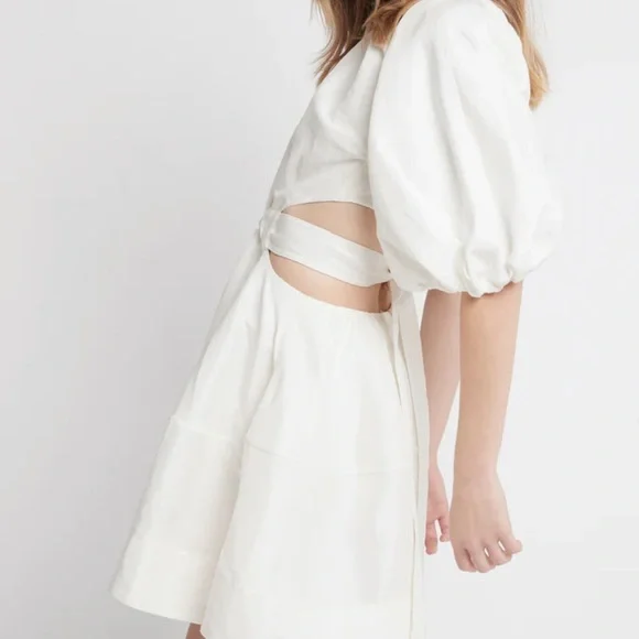 AJE Psychadelia Cutout Mini Dress Ivory • Size 6 AU • RRP $525 AUD - Picture 6 of 13